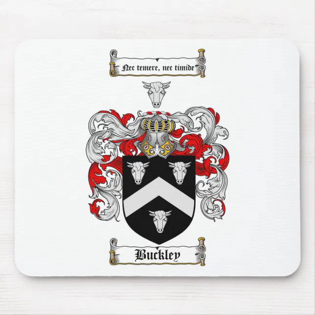 BUCKLEY FAMILY CREST - BUCKLEY COAT OF ARMS MOUSE PAD | Zazzle