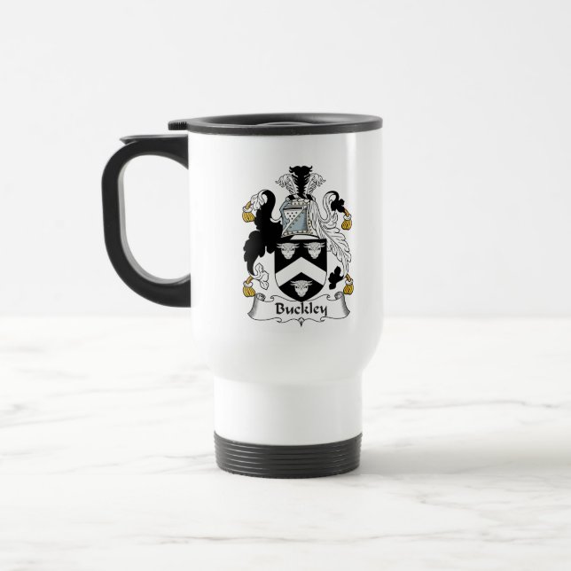 Buckley Family Crest Travel Mug (Left)