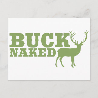 Bucknaked Humorous Deer Hunting Gifts Postcard