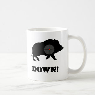 Bucknuts Black Hog Down Mug