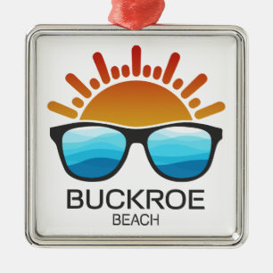 Buckroe Beach Virginia Sunglasses Metal Ornament