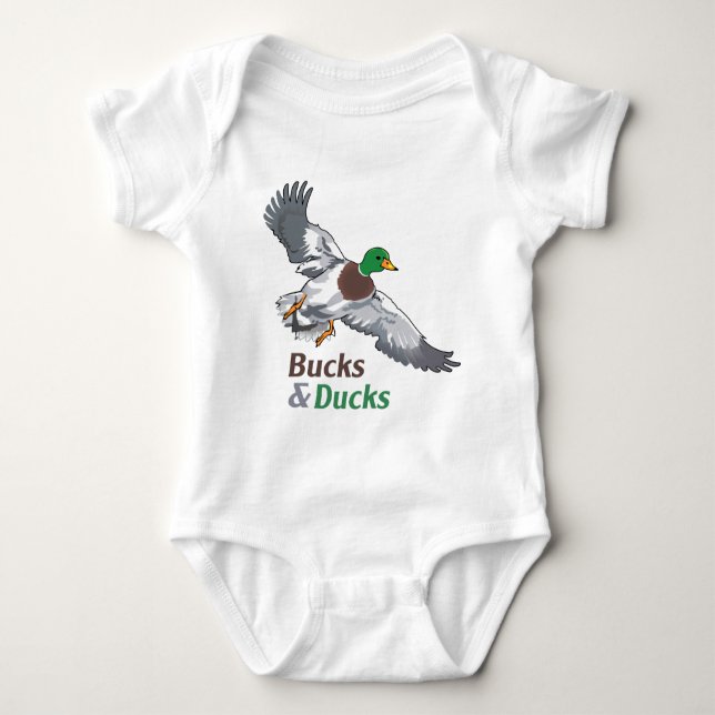 Bucks and Ducks Baby Bodysuit (Front)
