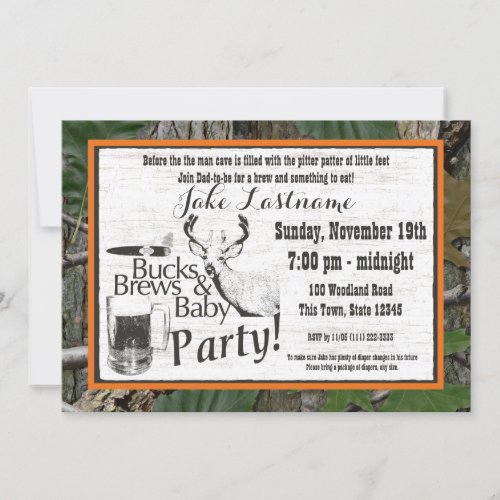 Bucks Beer and Baby Shower Invitation