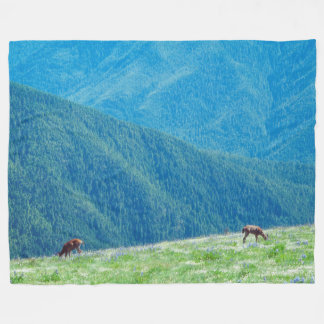 Bucks by the Mountains Fleece Blanket
