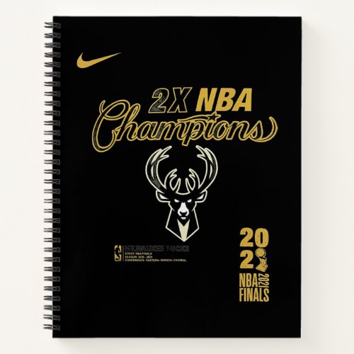 Bucks Championship 2021 Jersey Notebook