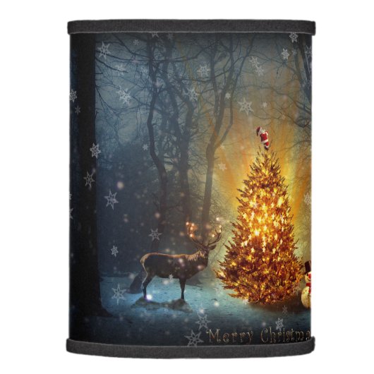 Bucks with Lighted Antlers & Christmas Tree Lamp Shade (Right)