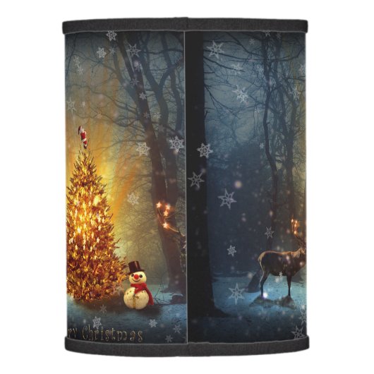 Bucks with Lighted Antlers & Christmas Tree Lamp Shade (Back)
