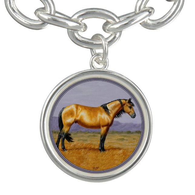 Bucksin Wild Horse Mustang Stallion Bracelet (Design)