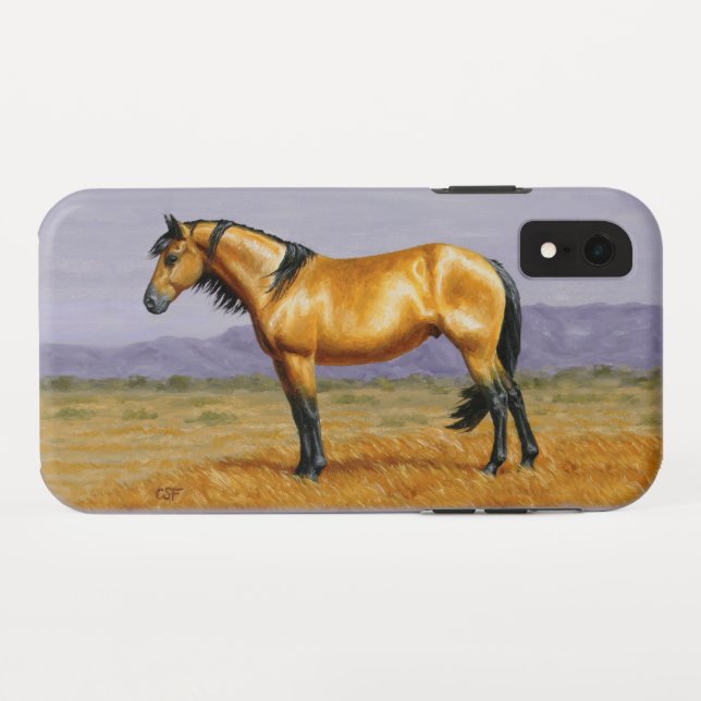 Bucksin Wild Horse Mustang Stallion Case-Mate iPhone Case (Back (Horizontal))