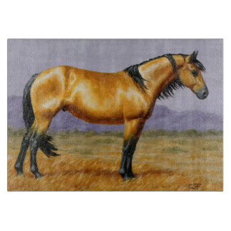 Bucksin Wild Horse Mustang Stallion Cutting Board