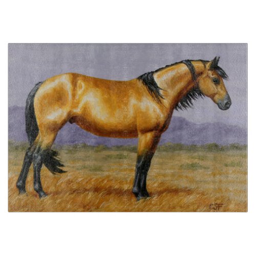 Bucksin Wild Horse Mustang Stallion Cutting Board