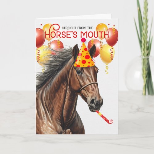 Buckskin American Quarter Horse Funny Birthday Card