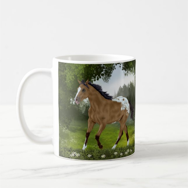 Buckskin Appaloosa Horse Coffee Mug (Left)