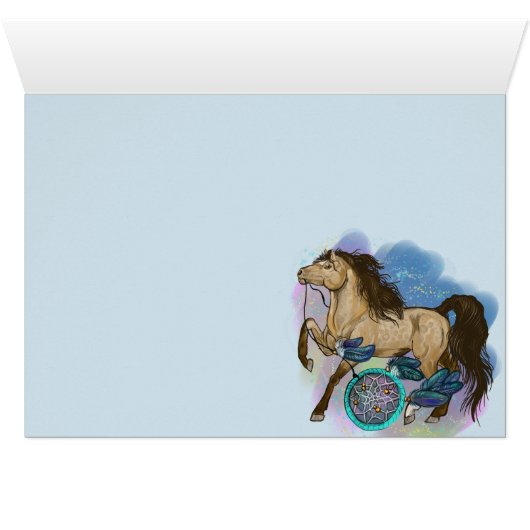 Buckskin Dreamcatcher Horse Christmas (Inside Horizontal (Bottom))