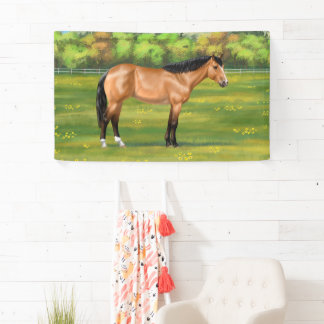 Buckskin Dun Quarter Horse Banner
