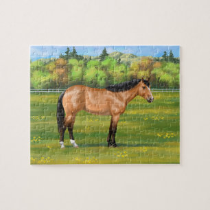 Buckskin Dun Quarter Horse Jigsaw Puzzle
