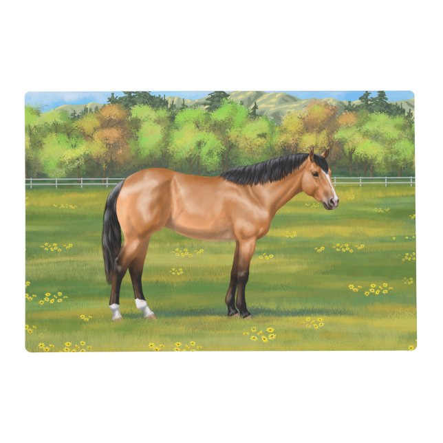Buckskin Dun Quarter Horse Placemat (Front)