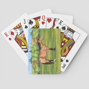 Buckskin Dun Quarter Horse Poker Cards
