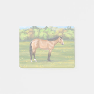 Buckskin Dun Quarter Horse Post-it Notes