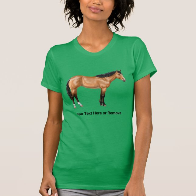 Buckskin Dun Quarter Horse T-Shirt (Front)