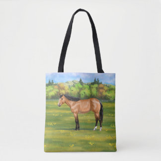 Buckskin Dun Quarter Horse Tote Bag