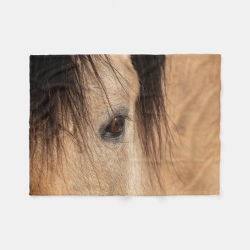 Buckskin Horse Face Fleece Blanket