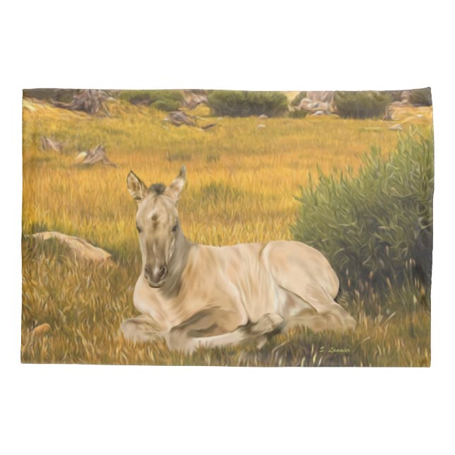 Buckskin Horse Foal Pillowcase (Back)