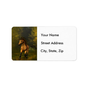Buckskin Horse in the Forest - Address Labels