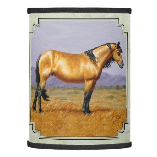 Buckskin Horse Mustang Stallion Sage Green Lamp Shade