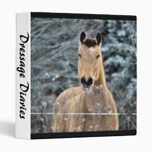 Buckskin Horse Winter 3 Ring Binder