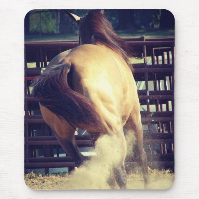 Buckskin Kicks Up Dust Mouse Pad (Front)