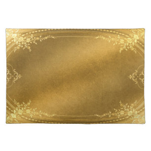 Buckskin Leather Victorian Frame tan Placemat