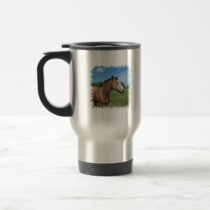 Buckskin Mustang Travel Mug