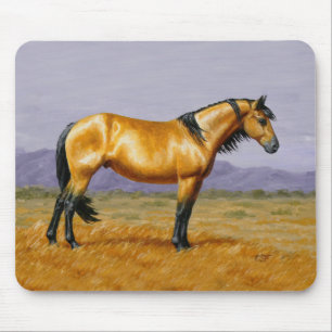 Buckskin Mustang Wild Horse Stallion  Mouse Pad