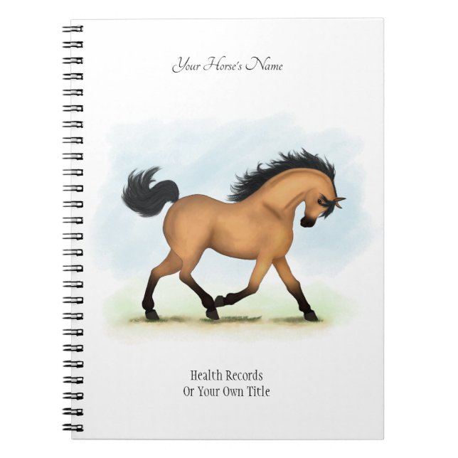 Buckskin Personalized Horse Owner's Journal (Front)