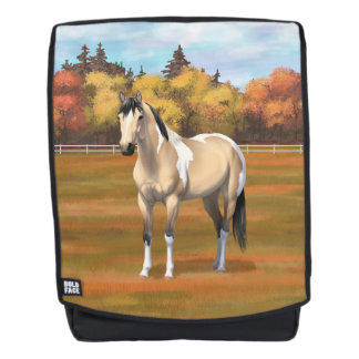 Buckskin Pinto Dun Paint Horse Staillion Backpack