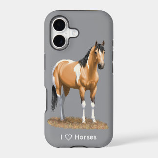 Buckskin Pinto Dun Paint Horse Staillion iPhone 17 Case