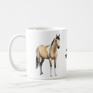Buckskin Pinto Dun Paint Horse Staillion Coffee Mug