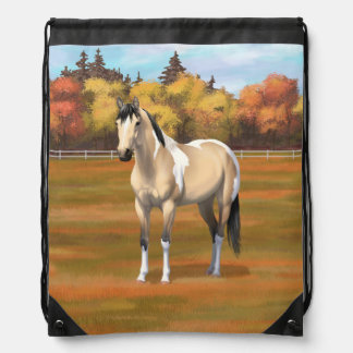 Buckskin Pinto Dun Paint Horse Staillion Drawstring Bag