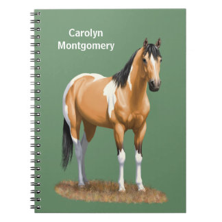 Buckskin Pinto Dun Paint Horse Staillion Notebook