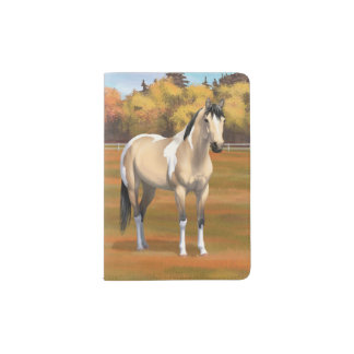 Buckskin Pinto Dun Paint Horse Staillion Passport Holder