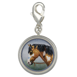 Buckskin Pinto Native American War Horse Charm