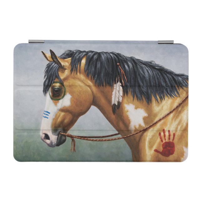 Buckskin Pinto Native American War Horse iPad Mini Cover (Horizontal)