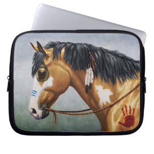 Buckskin Pinto Native American War Horse Laptop Sleeve