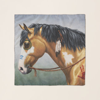 Buckskin Pinto Native American War Horse Scarf