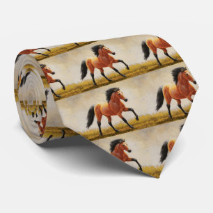 Buckskin Running Horse Neck Tie