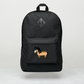 Buckskin Shetland Pony Cute Cartoon Illustration Port Authority® Backpack