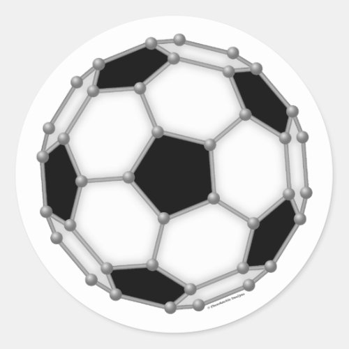 Buckyball Soccer Sticker