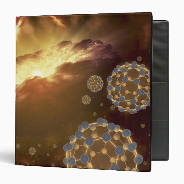 Buckyballs floating in interstellar space binder (Front/Inside)