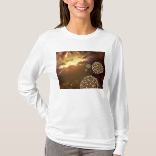 Buckyballs floating in interstellar space T_Shirt